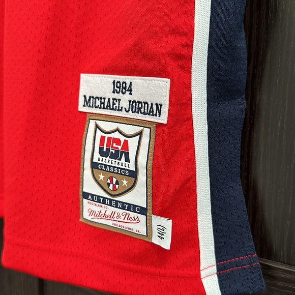 Mitchell & Ness Michael Jordan Red USA Olympic Basketball Authentic 1984 Jersey - Picture 3 of 7